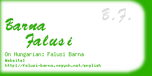 barna falusi business card